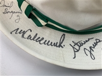 Duval, Cink, Leonard, Calc & More Signed Augusta National White Bucket Hat JSA ALOA