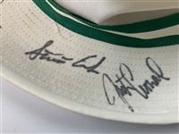 Duval, Cink, Leonard, Calc & More Signed Augusta National White Bucket Hat JSA ALOA