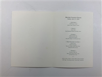 2003 Masters Tournament Champion Dinner Menu Augusta National Golf Club - Night of Mike Weir Win!