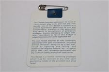 Fred Couples Signed 1992 Masters Tournament SERIES Badge #X10584 JSA ALOA