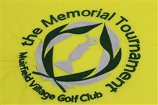 Jack Nicklaus Signed Undated The Memorial at Muirfield Embroidered Flag PSA/DNA
