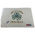 Brooks Koepka Signed 2017 US Open at Erin Hills Embroidered Flag JSA #T04349
