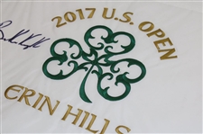 Brooks Koepka Signed 2017 US Open at Erin Hills Embroidered Flag JSA ALOA