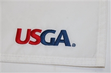 Brooks Koepka Signed 2017 US Open at Erin Hills Embroidered Flag JSA ALOA