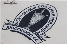Arnold Palmer Signed 2001 Senior PGA Championship Screen Flag JSA ALOA