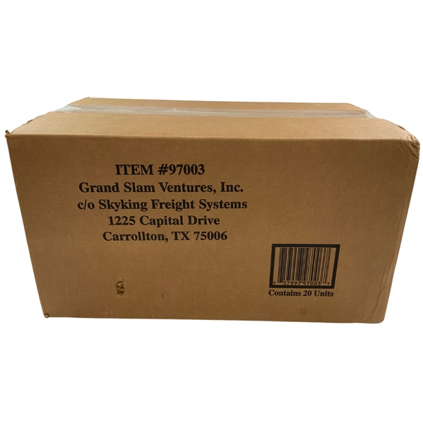Sealed Case of (20) 1997 Grand Slam Ventures Masters Collections Card Boxes - Tiger Rookie