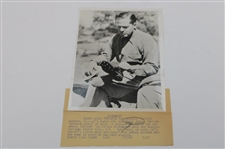 Bobby Jones Prepares For 1940 Masters Tournament Wire Photo - March 7th