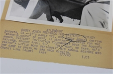 Bobby Jones Prepares For 1940 Masters Tournament Wire Photo - March 7th