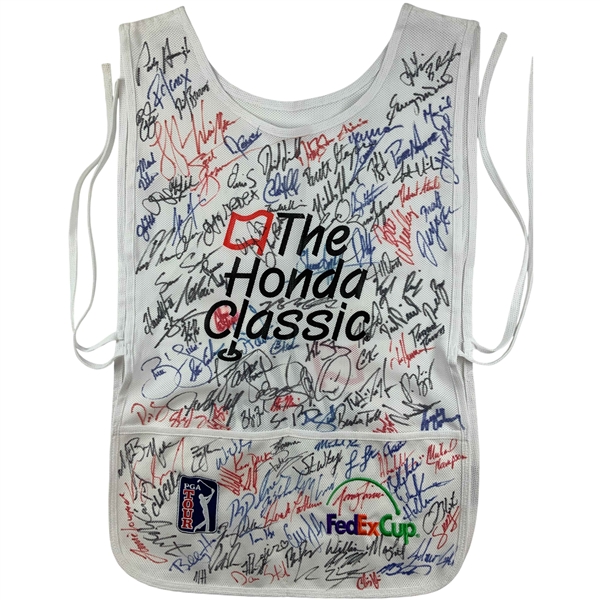 Multi Signed the Honda Classic Caddy Bib JSA ALOA
