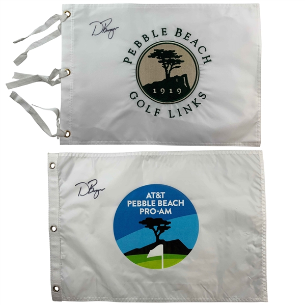 Daniel Berger Signed AT&T Pebble Beach Pro-Am & Pebble Beach Golf Links Flags JSA ALOA
