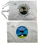 Daniel Berger Signed AT&T Pebble Beach Pro-Am & Pebble Beach Golf Links Flags JSA ALOA