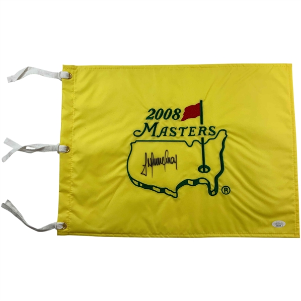 Trevor Immelman Signed 2008 Masters Tournament Embroidered Flag JSA #CD21416