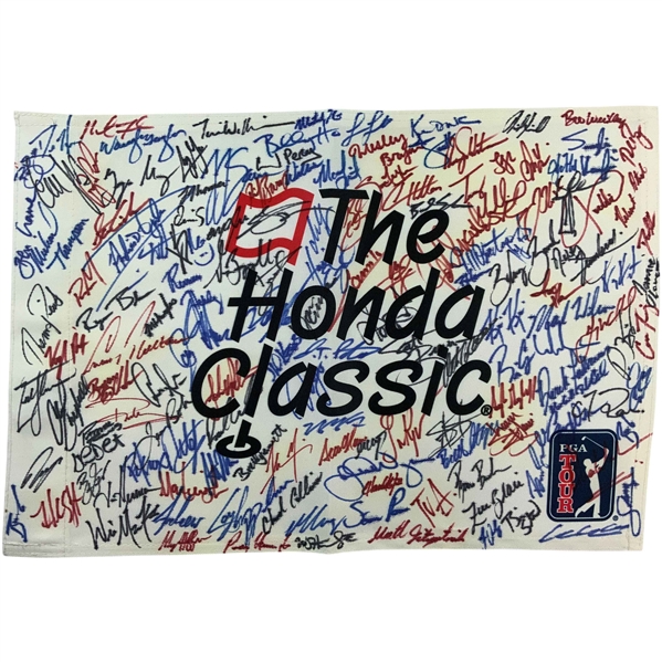 Multi-Signed The Honda Classic PGA Tour Souvenir Golf Pin Flag JSA ALOA