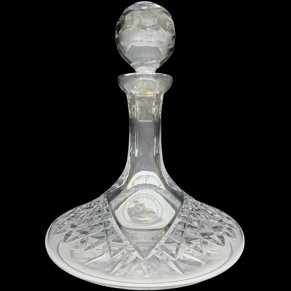 Robert Boyds Galway Irish Crystal Pebble Beach World Pro-Am Commemorative Ships Decanter