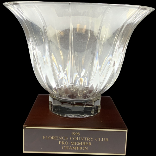 Robert Boyds Noritake Vendome Pattern Crystal Trophy Bowl 1998 Florence Country Club Pro-Member Champion