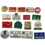 Robert Boyds Collection of 17 Vintage PGA Tour and Major Championship Golf Tournament Credentials and Badges