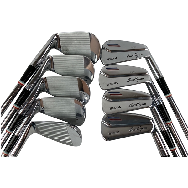 A Set of Nine Ben Hogan Personal Model Forged Iron Golf Clubs
