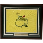 Rory Mcilroy Signed 2014 Masters Tournament Embroidered Flag - Framed JSA #K14724