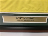 Rory Mcilroy Signed 2014 Masters Tournament Embroidered Flag - Framed JSA #K14724