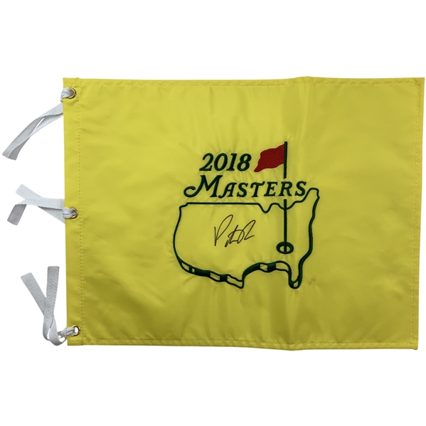 Patrick Reed Signed 2018 Masters Tournament Embroidered Flag JSA ALOA