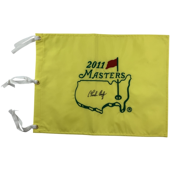 Charles Coody Signed 2011 Masters Tournament Embroidered Flag JSA ALOA