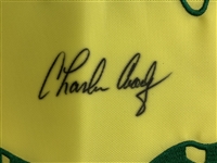 Charles Coody Signed 2011 Masters Tournament Embroidered Flag JSA ALOA