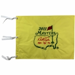 Nick Faldo Signed 2011 Masters Embroidered Flag With Years Won JSA ALOA