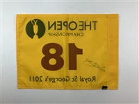 Darren Clarke Signed 2011 Open Championship at Royal St George Flag JSA ALOA