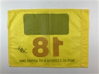 David Duval Signed 2001 The OPEN at Royal Lytham & St. Annes Flag JSA ALOA