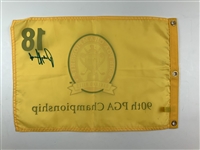 Padraig Harrington Signed 2008 PGA Championship at Oakland Hills Embroidered Flag JSA ALOA