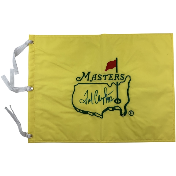 Fred Couples Signed Undated Masters Embroidered Flag with 1992 JSA ALOA
