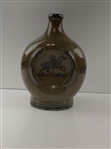Vintage Musical Ceramic Sporting Decanter with Golfer and Equestrian Scenes