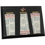 First Reds Vs Indians Interleague Games Display w/ Six Tickets on Plaque - Ray Knight Collection
