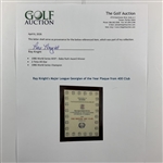 Ray Knight's Major League Georgian of the Year Plaque from 400 Club