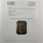 Ray Knight's Albany Georgia Sports Hall of Fame Induction Plaque