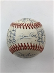 1992 Atlanta Braves Team Signed National League Champs Ball w/ Justice, Glavine & Smoltz JSA ALOA