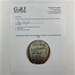 1987 Baltimore Orioles Team Signed Ball w/ Ripken Sr & Frank Robinson JSA ALOA 