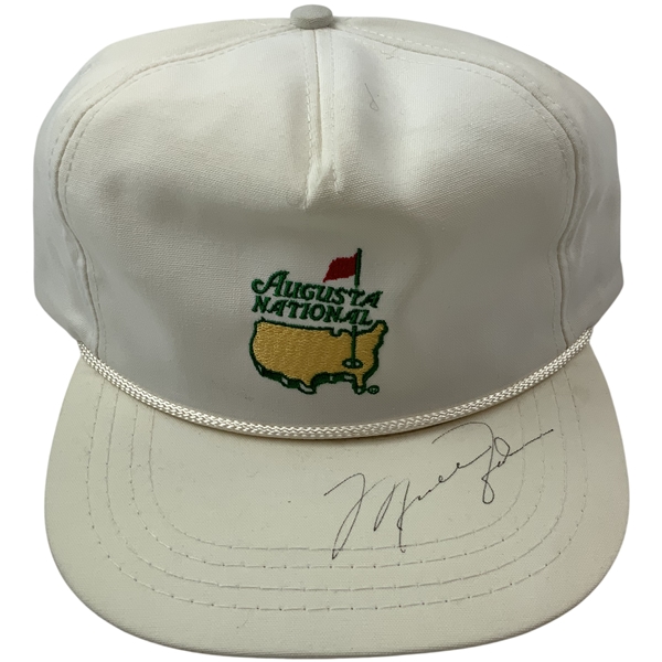 Michael Jordan Signed White Augusta National Hat JSA ALOA