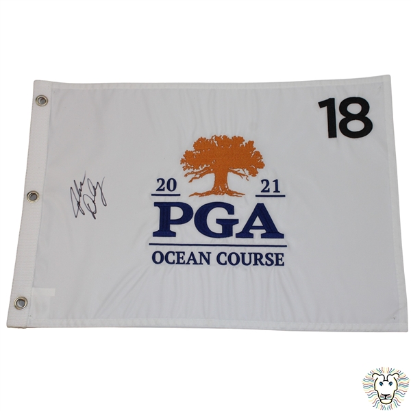 John Daly Signed 2021 PGA Championship at Kiawah Island Embroidered Flag JSA ALOA
