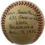 Ray Knights Inscribed 1986 Home Run MLB Game of The Week Used Ball 