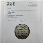 Ray Knight's Inscribed Home Run MLB 'Game of The Week' vs. Steve Carlton Used Ball 