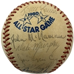 1980 MLB All Star Game National Team Signed Baseball w/ Bench, Carter & Carlton JSA ALOA