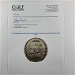 1976 Indianapolis Indians Team-Signed Official American Association Baseball JSA ALOA