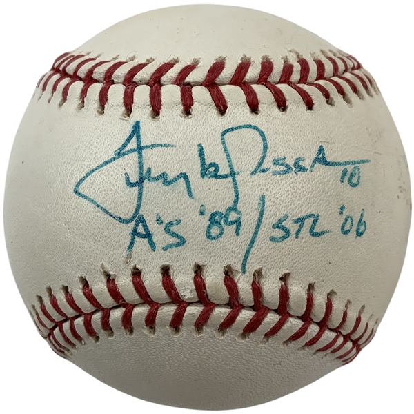 Tony La Russa Signed Rawlings Official Major League Baseball with World Series Inscriptions JSA ALOA