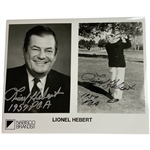 Lionel Hebert Signed Nabisco Brands Dual Image Promotional Photograph JSA ALOA