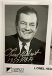 Lionel Hebert Signed Nabisco Brands Dual Image Promotional Photograph JSA ALOA