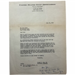 Dey, Jr., Joseph C. TLS on USGA Letterhead to Ben Hogan regarding 1953 Victory Balls. 1953