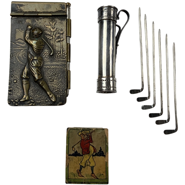 A Group of Early 20th Century Golfing Accessories and Memorabilia