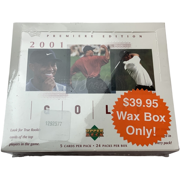 2001 Upper Deck Premiere Edition Golf Factory-Sealed Hobby Wax Box