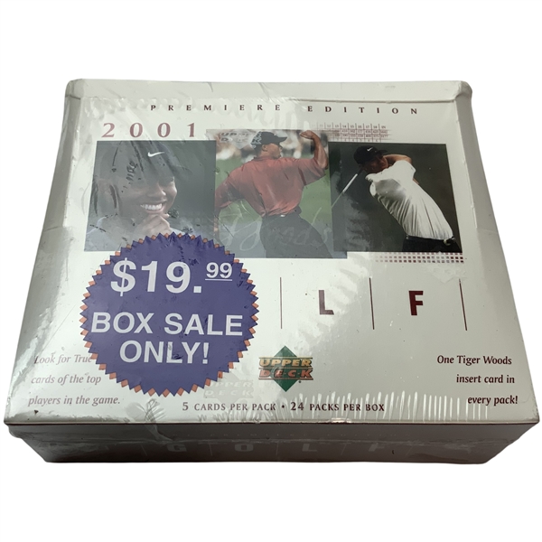 2001 Upper Deck Premiere Edition Golf Factory Sealed Box 24 Packs